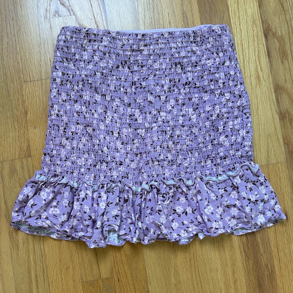Heatherly floral stretch miniskirt